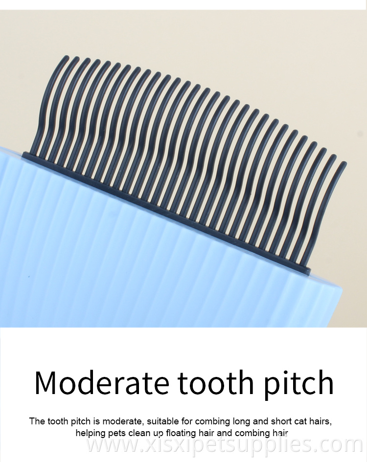 Factory Wholesale Soft Tooth Pet Cat Brush Comb Cat Hair Removal Massaging Shell Comb